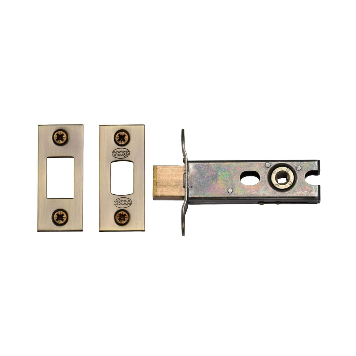 York Security Locks & Latches Antique Brass / Tubular Dead Bolts / 3" / 76mm York Security - Architectural Tubular Bathroom Deadbolt 3" - Antique Brass