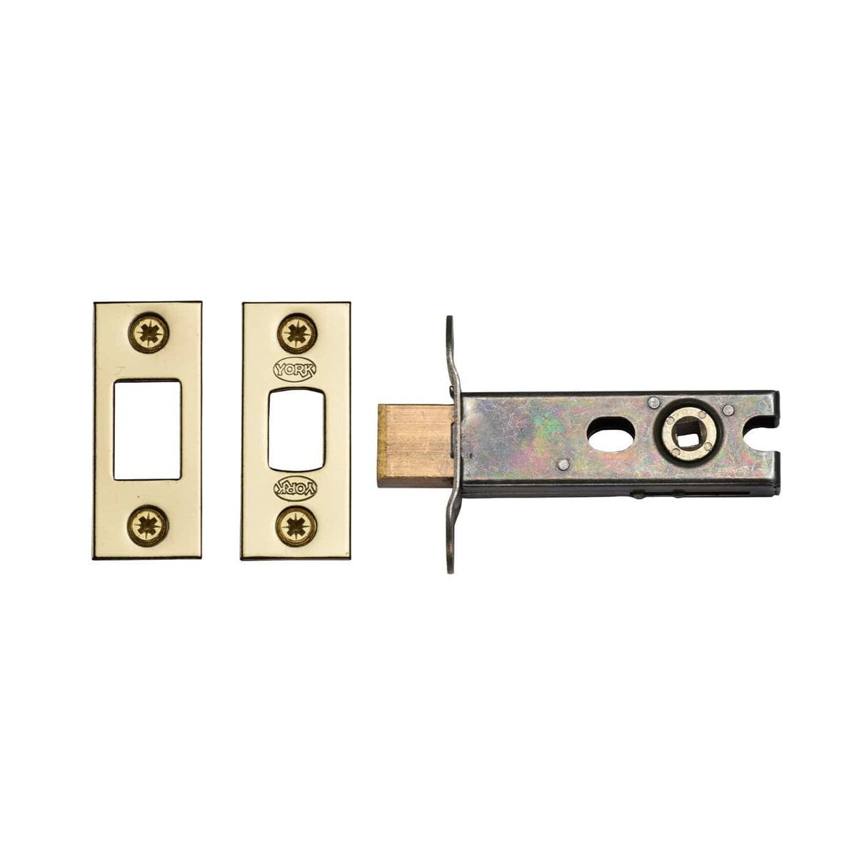 York Security Locks & Latches Polished Brass / Tubular Dead Bolts / 3" / 76mm York Security - Architectural Tubular Bathroom Deadbolt 3" - Polished Brass
