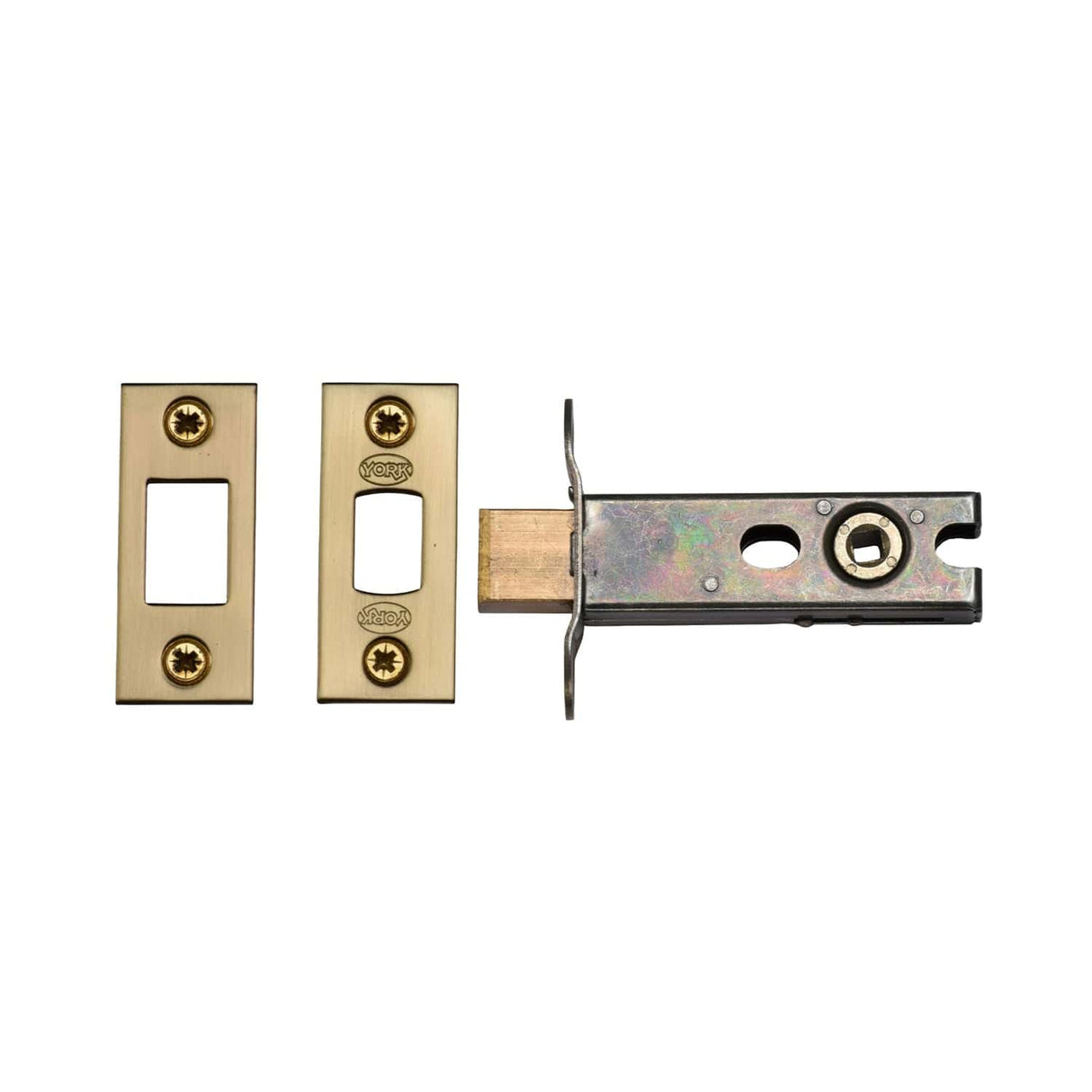York Security Locks & Latches Satin Brass / Tubular Dead Bolts / 3" / 76mm York Security - Architectural Tubular Bathroom Deadbolt 3" - Satin Brass