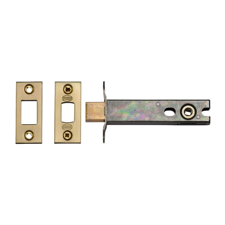 York Security Locks & Latches Satin Brass / Tubular Dead Bolts / 4" / 102mm York Security - Architectural Tubular Bathroom Deadbolt 4" - Satin Brass