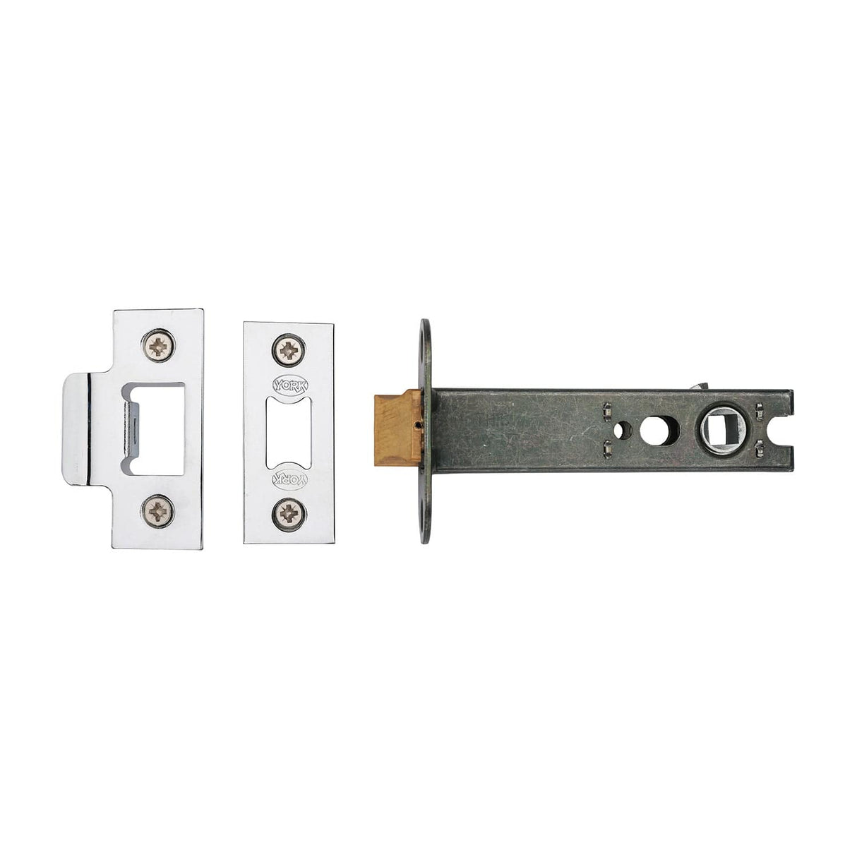 York Security Locks & Latches Polished Chrome / Polished Nickel / Tubular Mortice Latch / 4" / 102mm York Security - Architectural Tubular Latch 4" - Polished Chrome / Polished Nickel