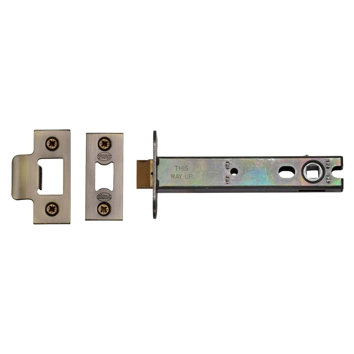 York Security Locks & Latches Antique Brass / Tubular Mortice Latch / 5" / 127mm York Security - Architectural Tubular Latch 5" - Antique Brass