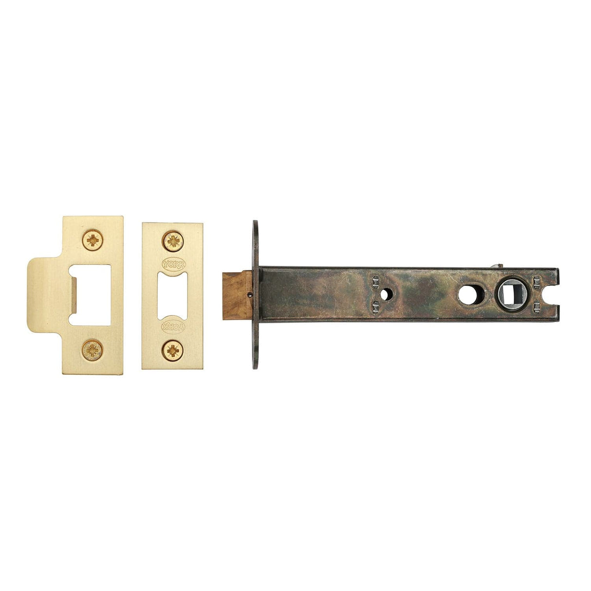York Security Locks & Latches Satin Brass / Tubular Mortice Latch / 5" / 127mm York Security - Architectural Tubular Latch 5" - Satin Brass