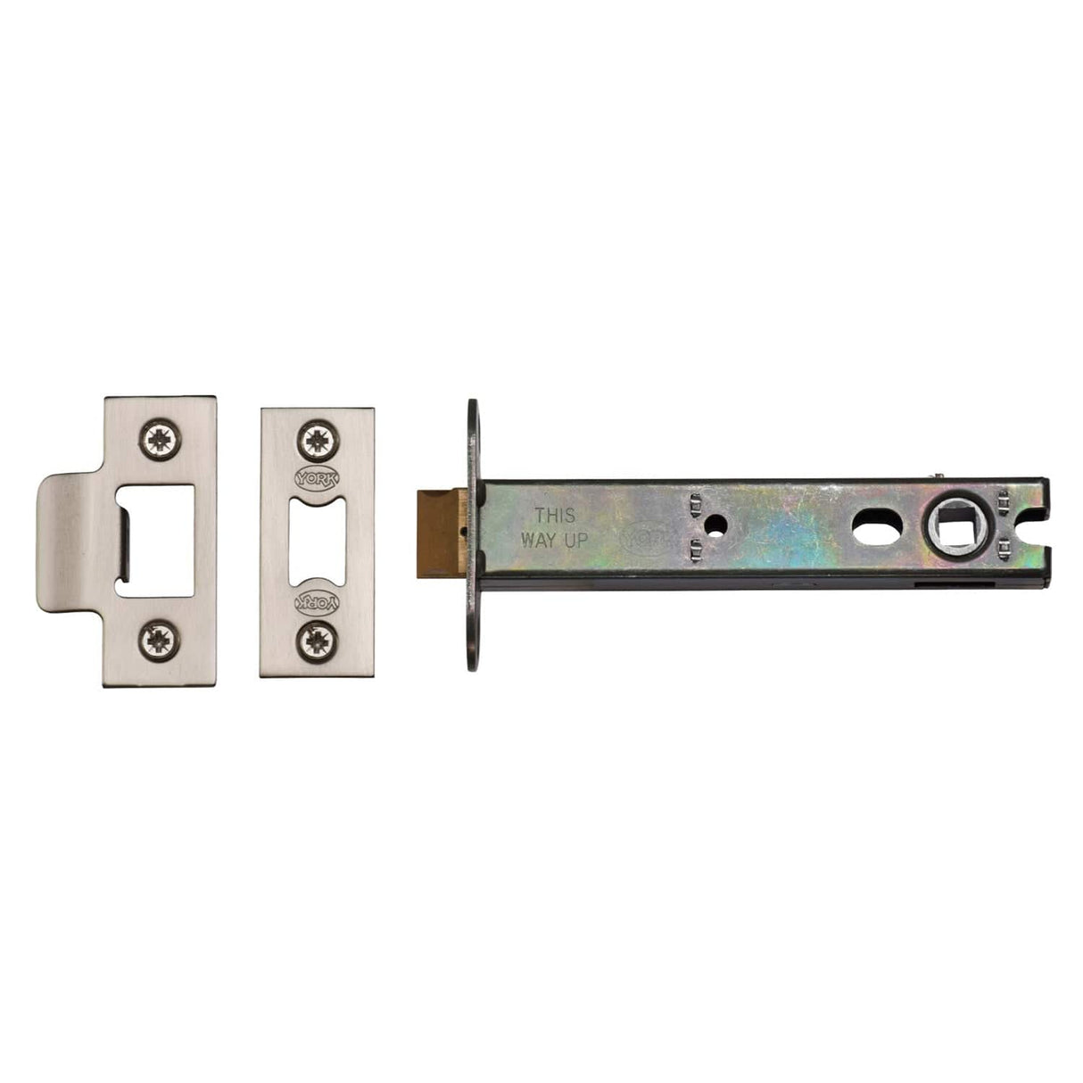 York Security Locks & Latches Satin Chrome / Nickel Finish / Tubular Mortice Latch / 5" / 127mm York Security - Architectural Tubular Latch 5" - Satin Chrome / Nickel Finish