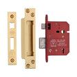 York Security Locks & Latches Satin Brass / 5 Lever Sashlocks / 3" / 76mm York Security - British Standard 5 Lever Sashlock 3" - Satin Brass