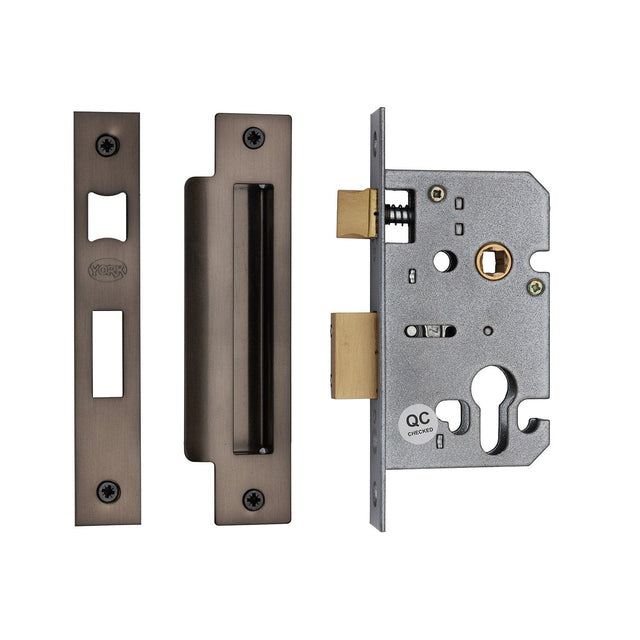 York Security Locks & Latches Matt Bronze / Euro Profile Sashlock / 2.5" / 65mm York Security - Euro Profile Sashlock 2 1/2" - Matt Bronze