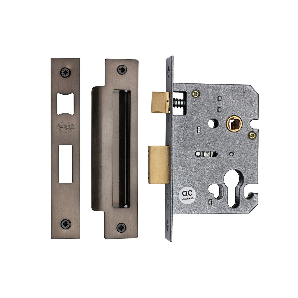 York Security Locks & Latches Matt Bronze / Euro Profile Sashlock / 3" / 76mm York Security - Euro Profile Sashlock 3" - Matt Bronze