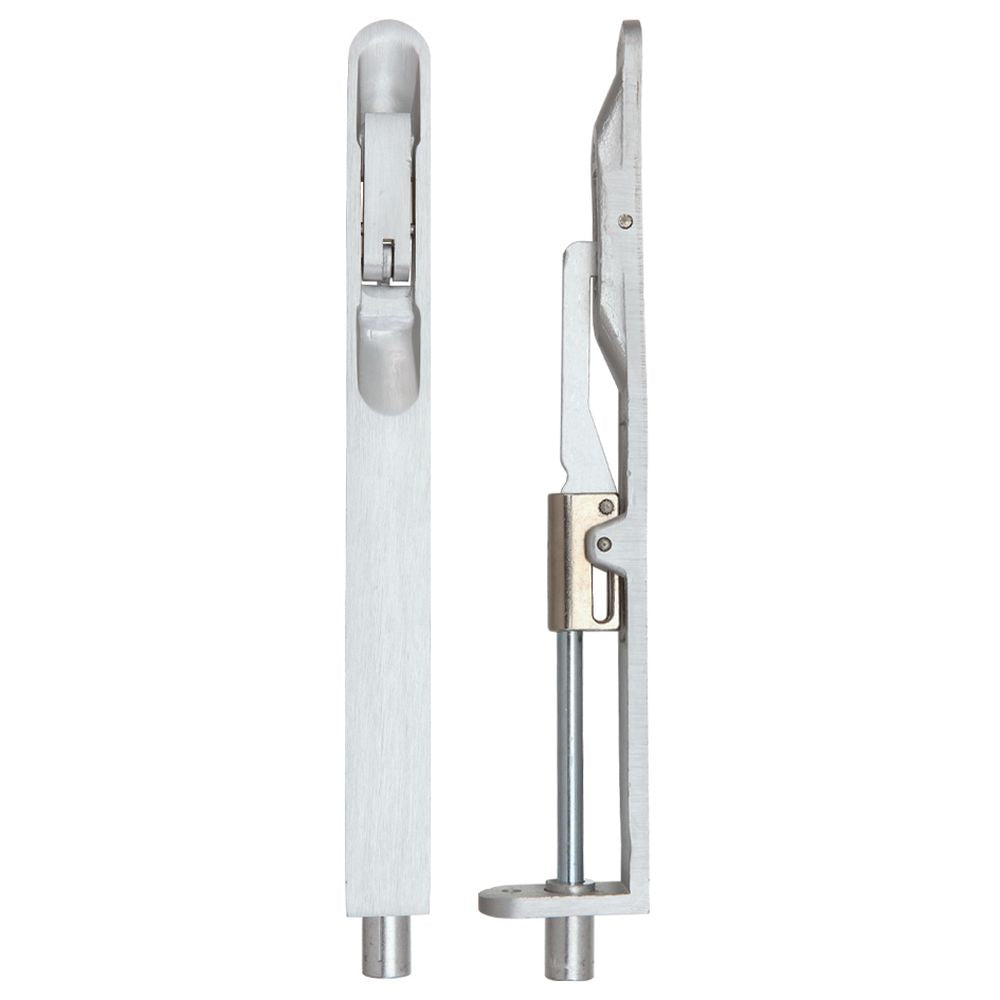 High quality image of the Zoo Hardware - Lever Action Flush Bolt 20 x 200mm - Radius Forends - Satin Aluminium | Sku. zaa03rsa | available to order from Trade Door Handles.