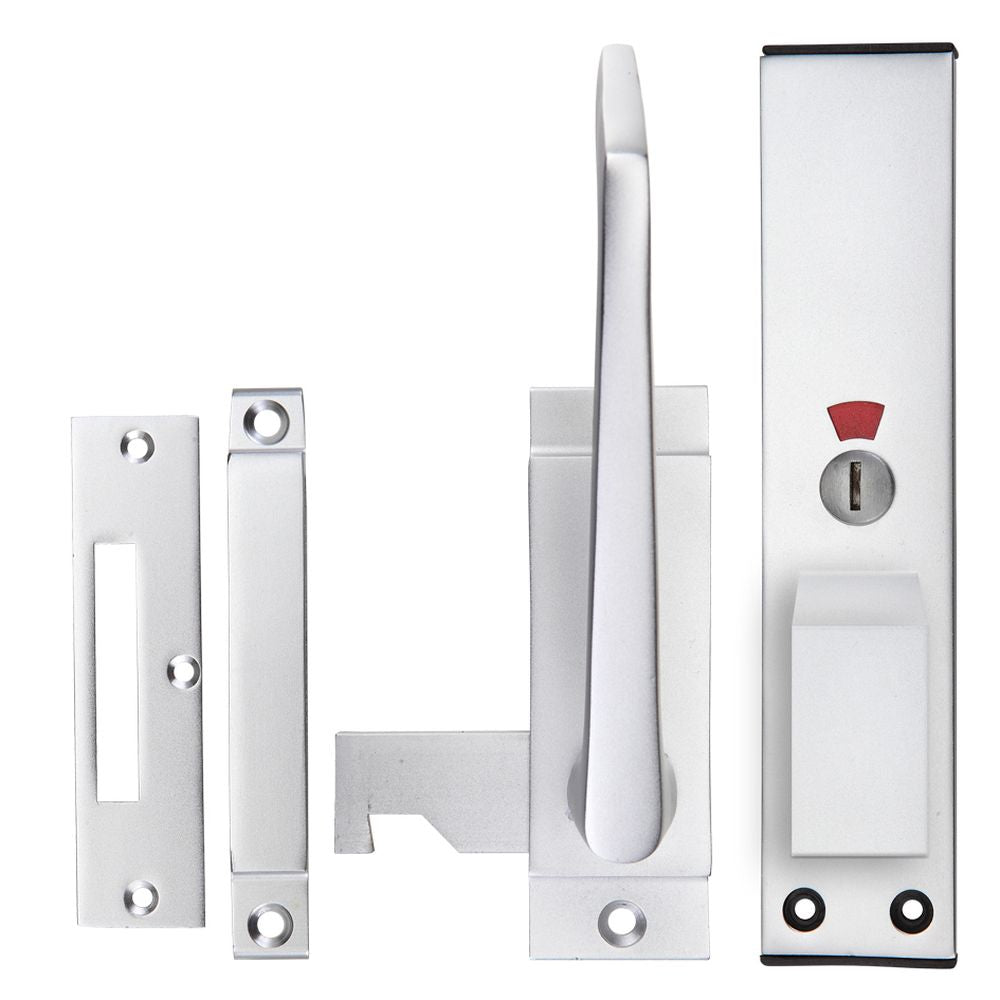 High quality image of the Zoo Hardware - Facility Indicator - Reversible - Satin Aluminium | Sku. zaa100sa | available to order from Trade Door Handles.