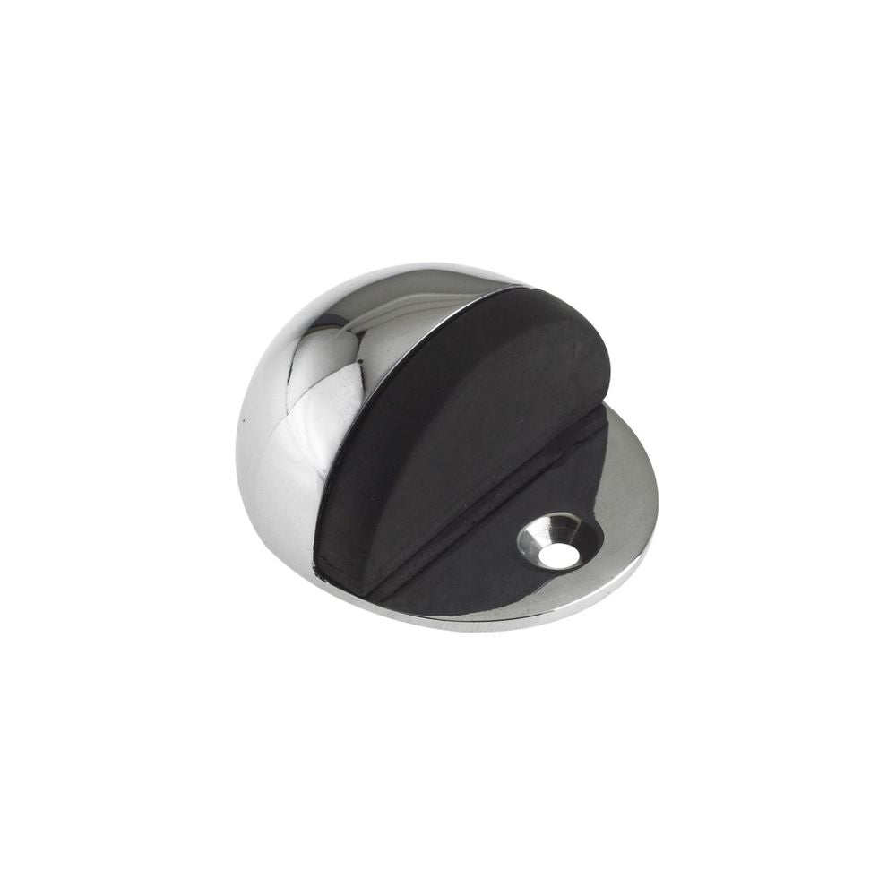 High quality image of the Zoo Hardware - Door Stop - Oval Floor Mounted - 48mm dia - Face Fix - Polished Chrome | Sku. zab06bcp | available to order from Trade Door Handles.