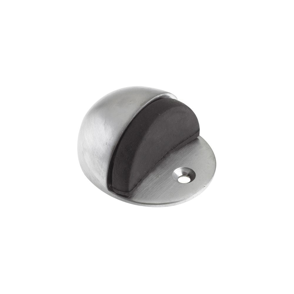 High quality image of the Zoo Hardware - Door Stop - Oval Floor Mounted - 48mm dia - Face Fix - Satin Chrome | Sku. zab06bsc | available to order from Trade Door Handles.