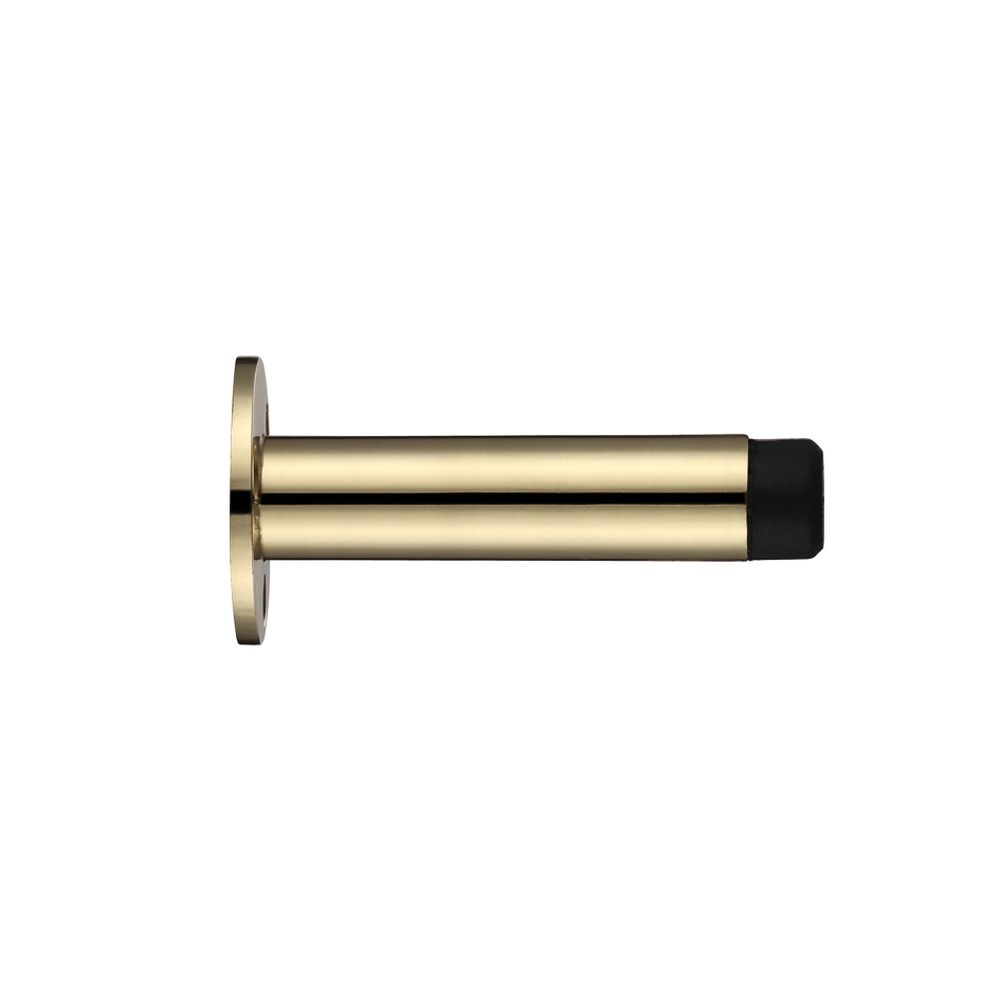 High quality image of the Zoo Hardware - Door Stop - Cylinder with Rose 70mm - Face Fix - Polished Brass | Sku. zab07b | available to order from Trade Door Handles.