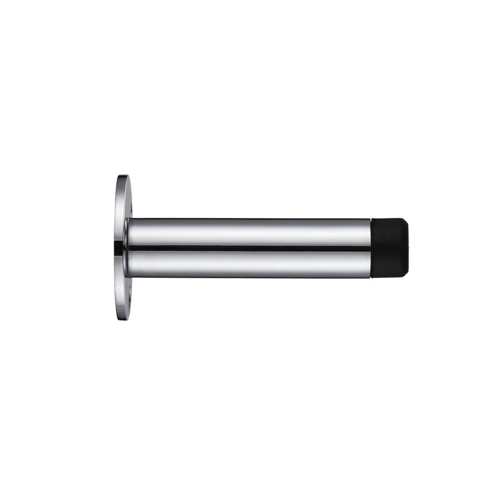 High quality image of the Zoo Hardware - Door Stop - Cylinder - with Rose 76mm - Face Fix - Polished Chrome | Sku. zab07bcp | available to order from Trade Door Handles.