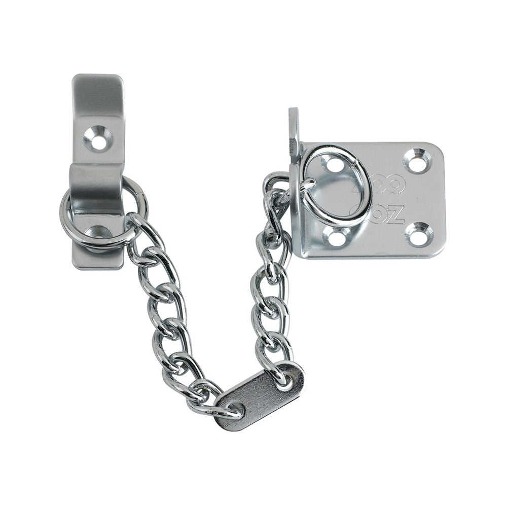 High quality image of the Zoo Hardware - Heavy Duty Door Chain - 200mm Chain Length - Satin Chrome | Sku. zab15sc | available to order from Trade Door Handles.