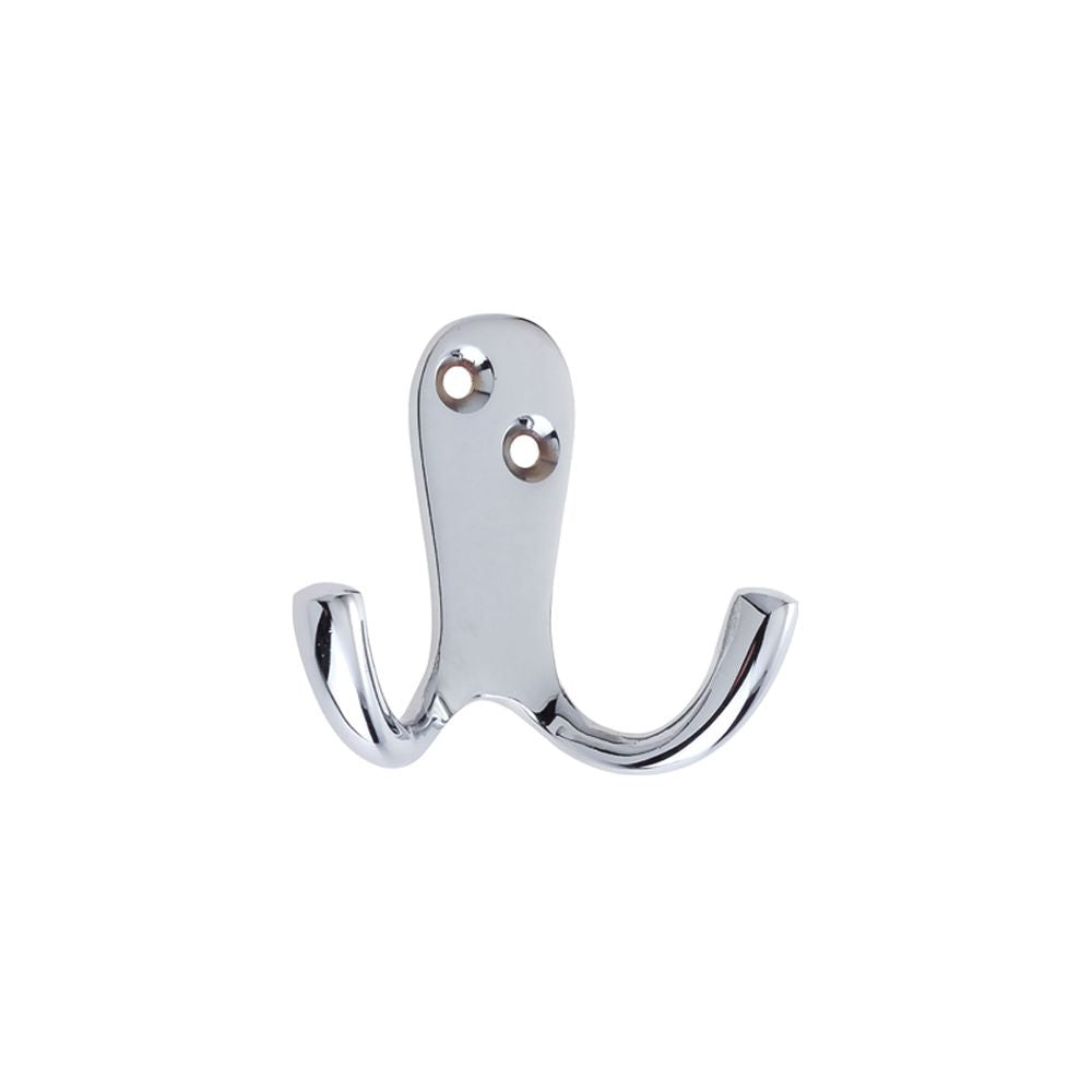 High quality image of the Zoo Hardware - Double Robe Hook - Polished Chrome | Sku. zab82cp | available to order from Trade Door Handles.