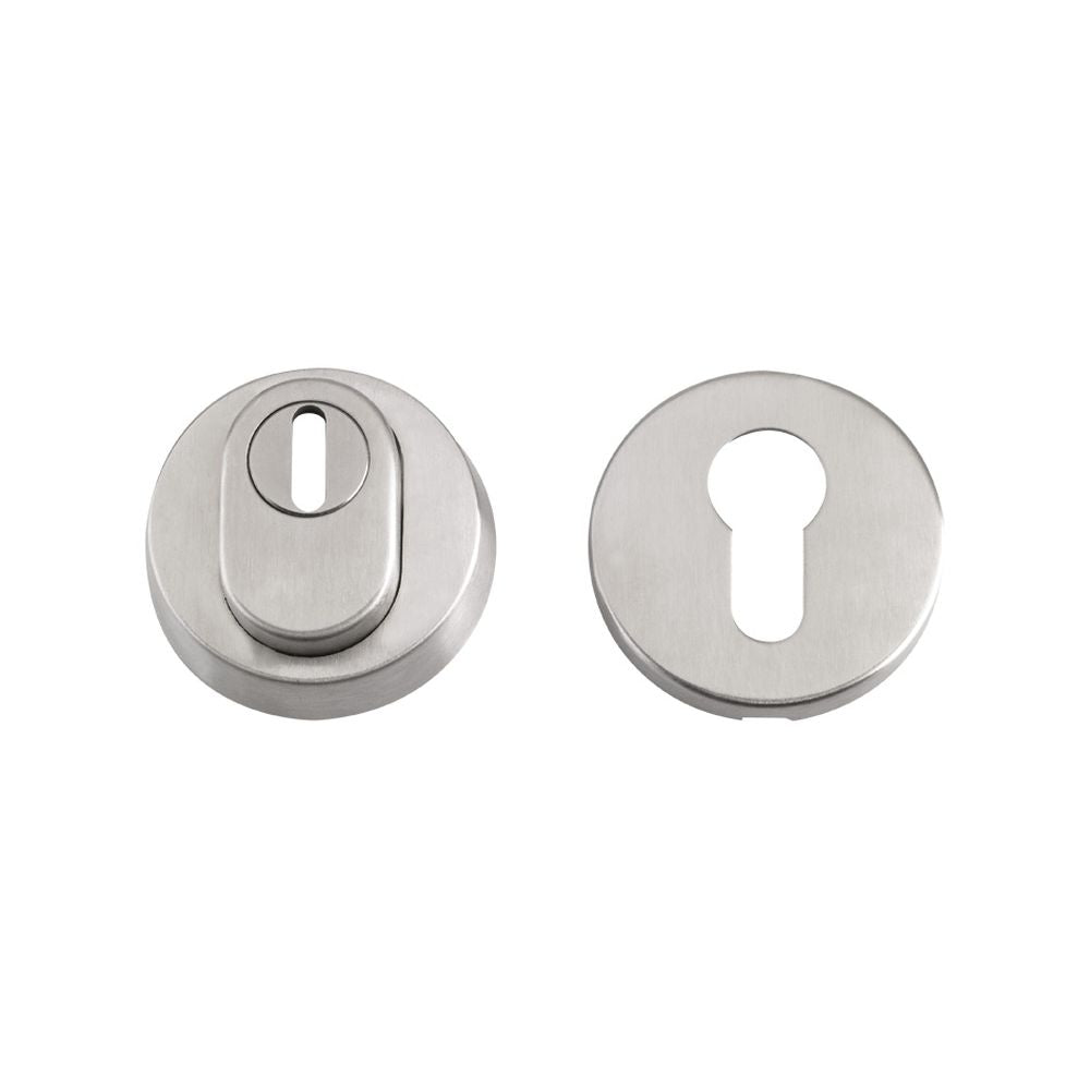 High quality image of the Zoo Hardware - Security Escutcheon - 53mm dia - Stain Stainless Steel | Sku. zas008ss | available to order from Trade Door Handles.