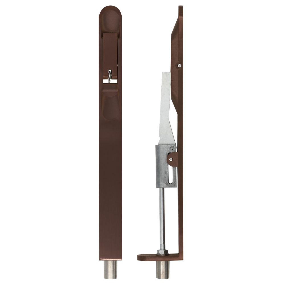 High quality image of the Zoo Hardware - Lever Action Flush Bolt - Radius 20 x 200mm - PVD Etna Bronze | Sku. zas03r-etb | available to order from Trade Door Handles.