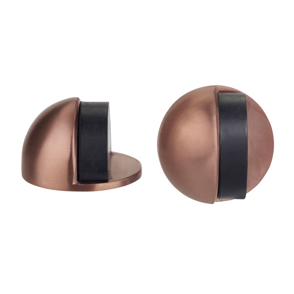 High quality image of the Zoo Hardware - Door Stop - Floor Mounted Oval - 45mm dia - PVD Satin Bronze | Sku. zas06-pvdbz | available to order from Trade Door Handles.