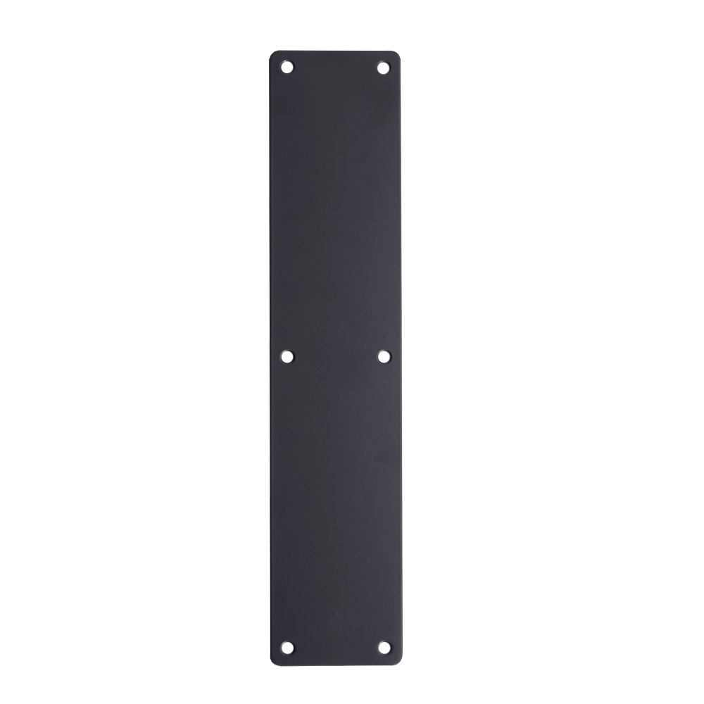 High quality image of the Zoo Hardware - Finger Plate - Blank (Rounded Corner) 75mm x 350mm - Powder Coated Matt Black | Sku. zas32rb-pcb | available to order from Trade Door Handles.