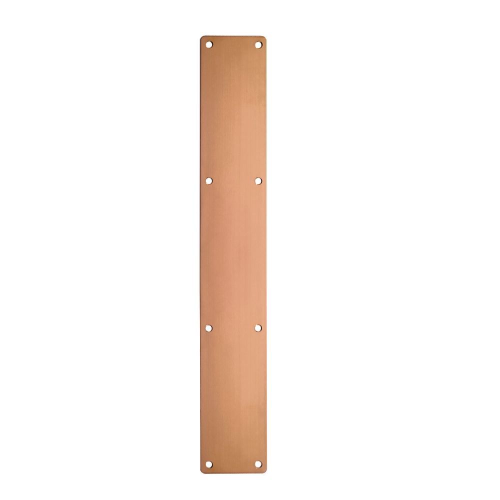 High quality image of the Zoo Hardware - Finger Plate - Blank (Rounded Corner) 75mm x 475mm - Rosso - PVD Satin Bronze | Sku. zas32rc-pvdbz | available to order from Trade Door Handles.