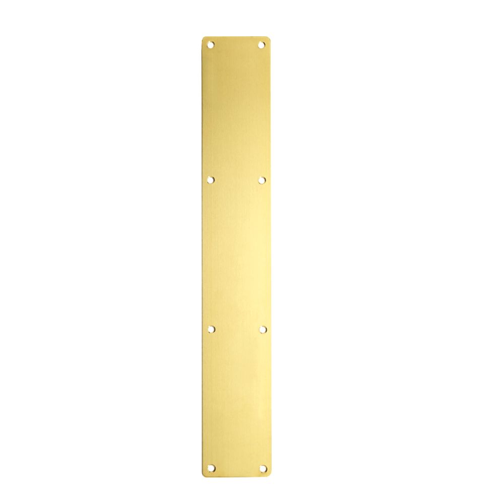 High quality image of the Zoo Hardware - Finger Plate - Blank (Rounded Corner) 75mm x 475mm - Rosso - Satin Brass | Sku. zas32rc-pvdsb | available to order from Trade Door Handles.