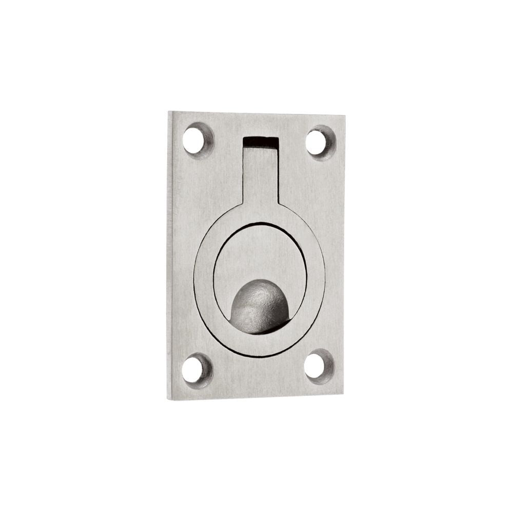 High quality image of the Zoo Hardware - Flush Ring Pull - 62 x 44mm - Stain Stainless Steel | Sku. zas42ss | available to order from Trade Door Handles.