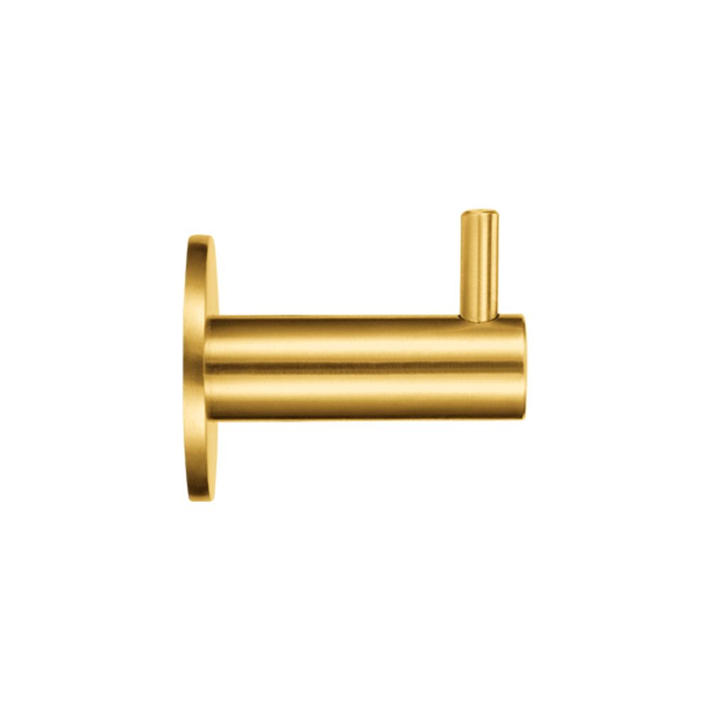 High quality image of the Zoo Hardware - Wall Mounted Hook With Rose - PVD Satin Brass | Sku. zas75-pvdsb | available to order from Trade Door Handles.