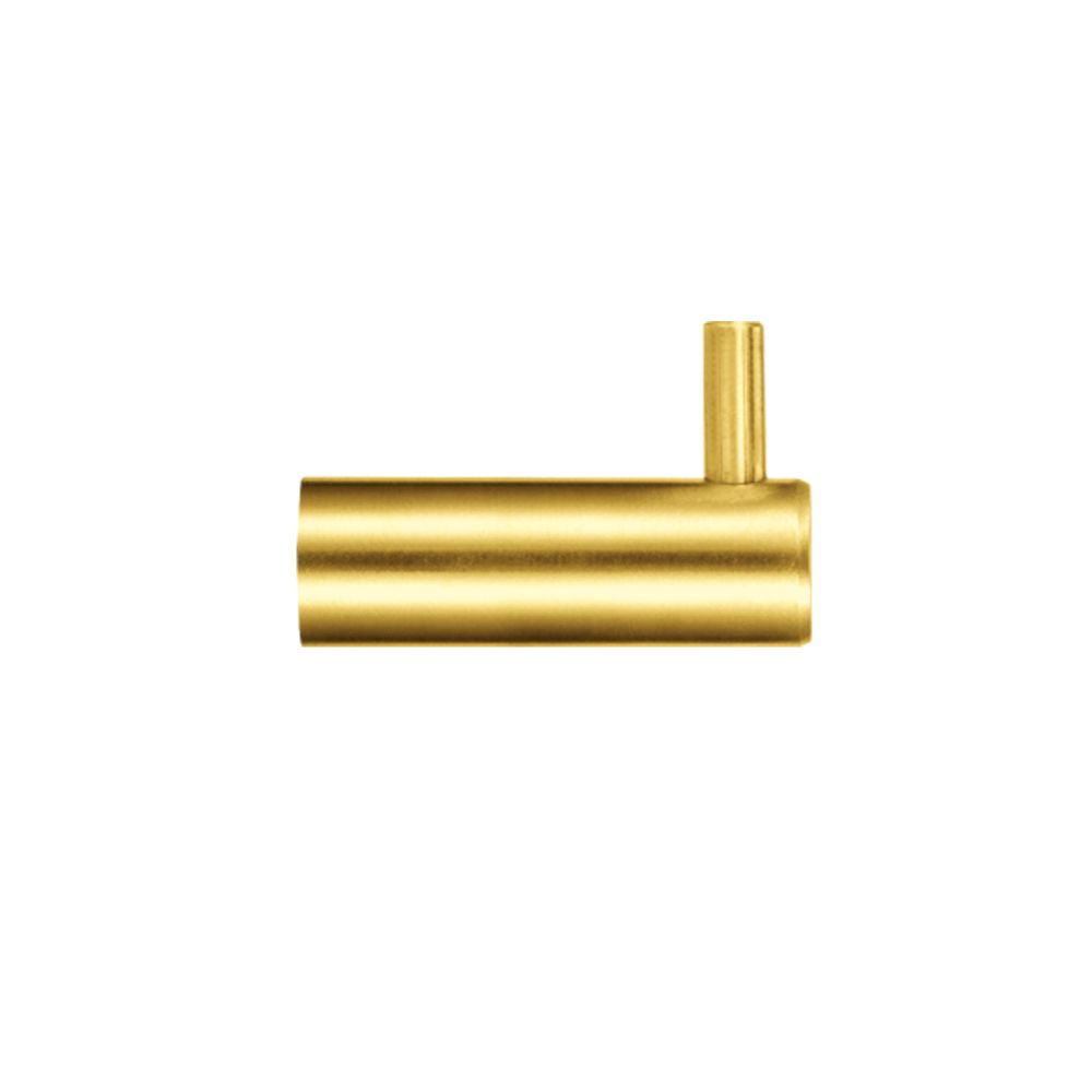 High quality image of the Zoo Hardware - Wall Mounted Hook - Without Rose - PVD Satin Brass | Sku. zas76-pvdsb | available to order from Trade Door Handles.