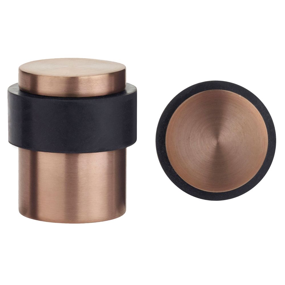 High quality image of the Zoo Hardware - Door Stop Floor Mounted - Round Collar - Flat Top - Tuscan Rose Gold | Sku. zas85-trg | available to order from Trade Door Handles.