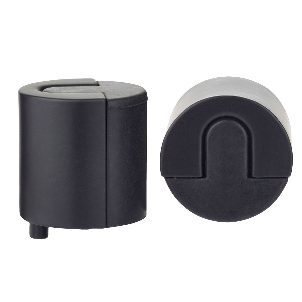 High quality image of the Zoo Hardware - Door Stop Floor Mounted - Round - Powder Coated Matt Black | Sku. zas86-pcb | available to order from Trade Door Handles.