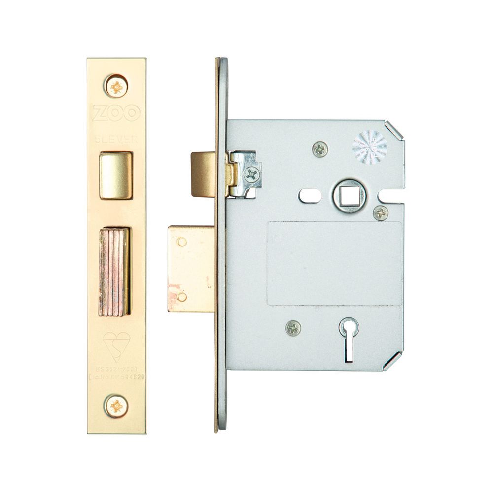 High quality image of the Zoo Hardware - British Standard 5 Lever Sashlock - 76mm - PVD Brass | Sku. zbss76pvd | available to order from Trade Door Handles.
