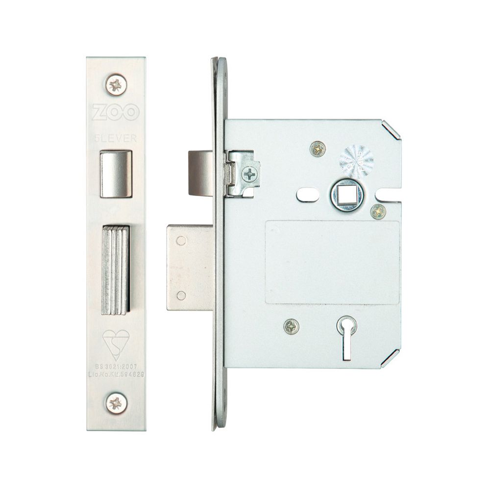 High quality image of the Zoo Hardware - British Standard 5 Lever Sashlock - 76mm - Stain Stainless Steel | Sku. zbss76ss | available to order from Trade Door Handles.
