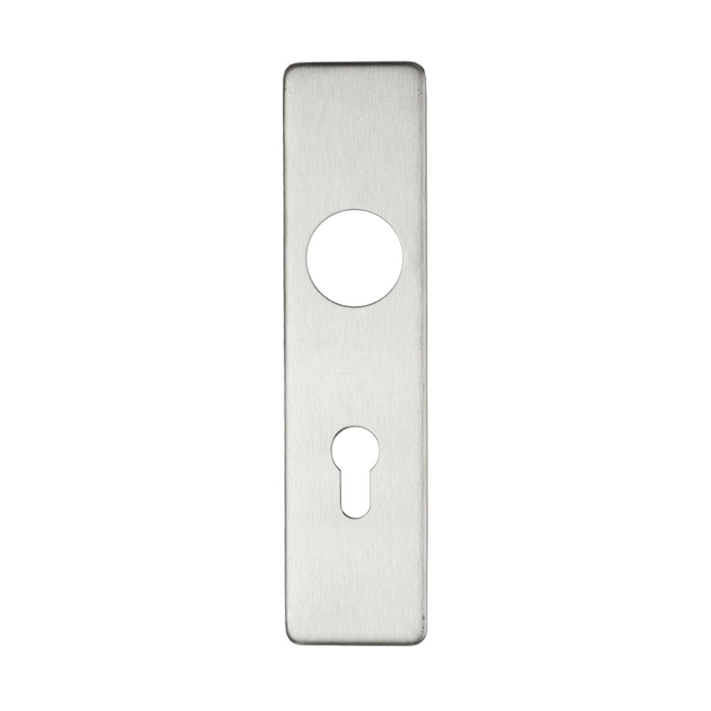 High quality image of the Zoo Hardware - Cover plate for 19 mm RTD Lever on Short Backplate - Din Euro Profile/72mm Centres - 45mm x 180mm - SSS | Sku. zcs41epss72 | available to order from Trade Door Handles.