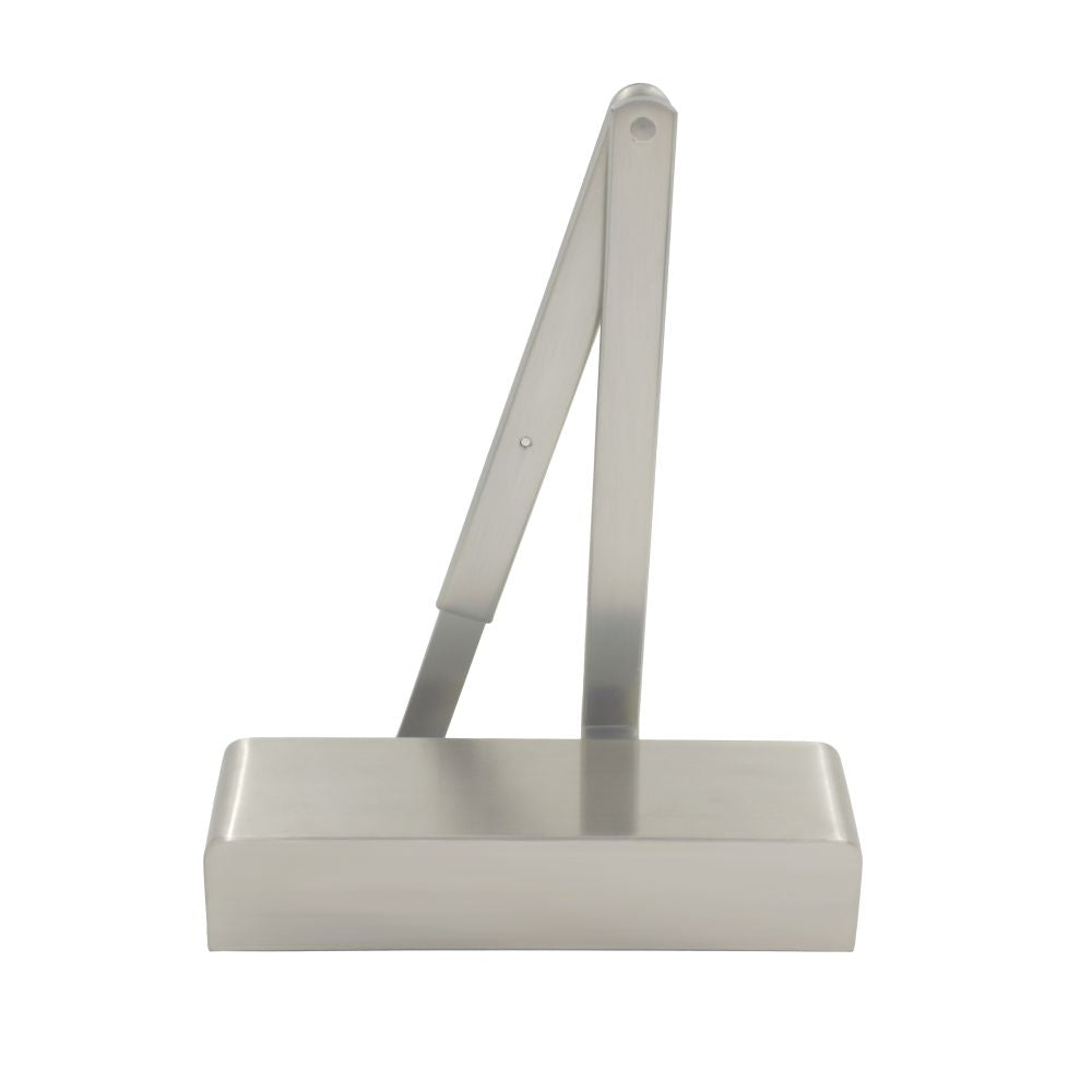 High quality image of the Zoo Hardware - Overhead Door Closer, Power Adjustable Size 2-4 + Matching Armset/Fig 6 Bracket and SS304 Semi Radius Cover, - Stain Stainless Steel | Sku. zdc0024a-sss | available to order from Trade Door Handles.