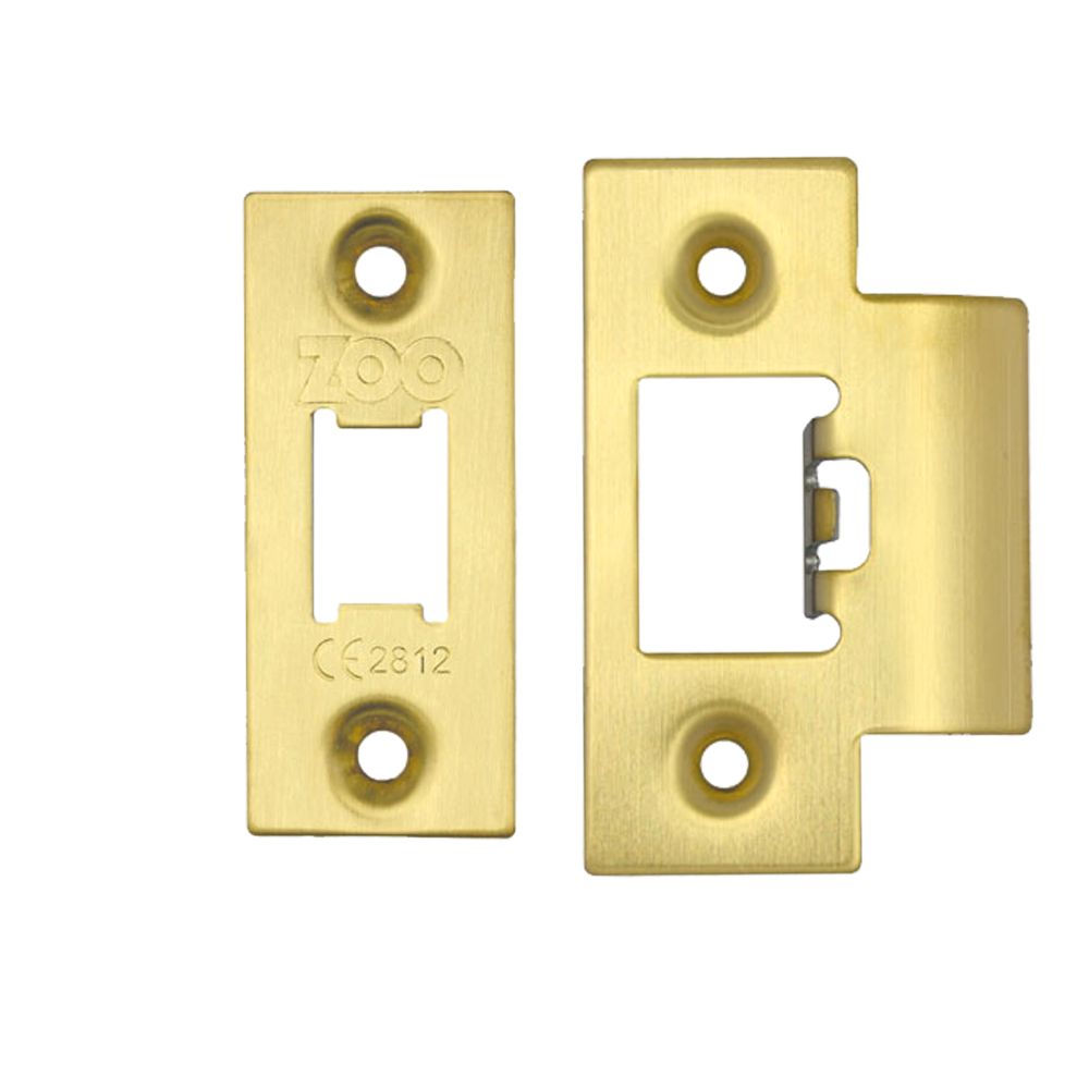 High quality image of the Zoo Hardware - Spare Sq.Acc Pk for Heavy Duty Tubular Latch - PVD Satin Brass | Sku. zlap01-pvdsb | available to order from Trade Door Handles.