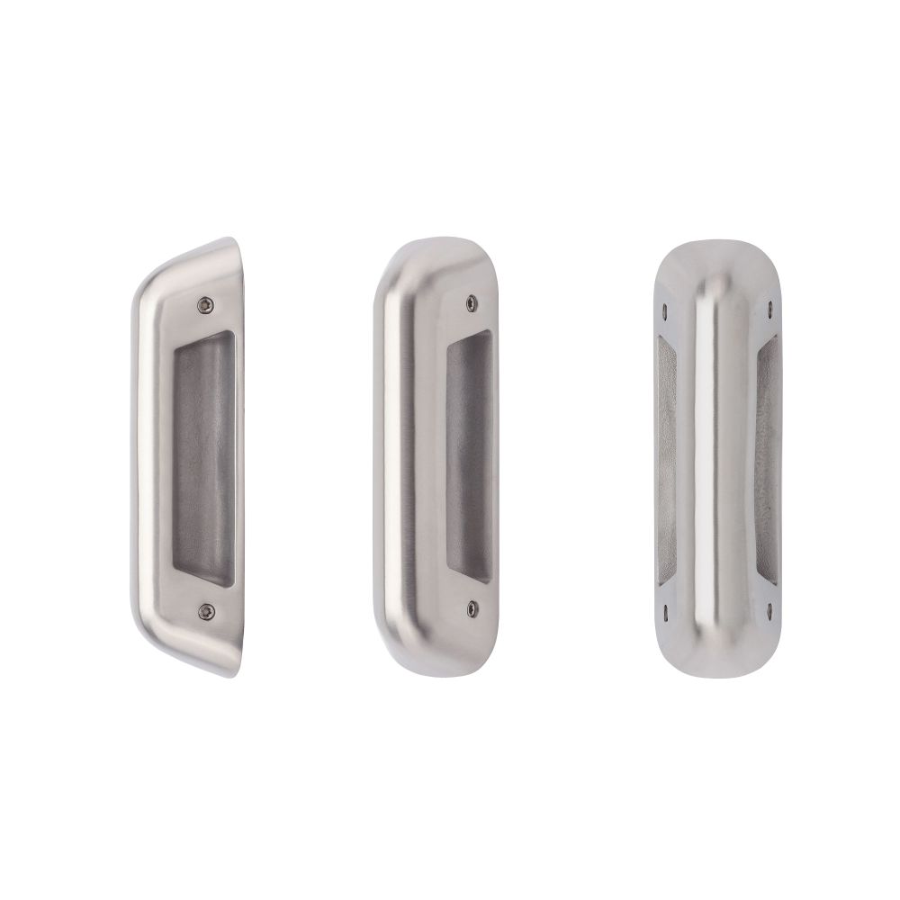 High quality image of the Zoo Hardware - Anti Ligature Pull Handle 100mm CTC (150mm) Back to Back Fix (When using 1 x ZS-ALP100GS- + 1 x ZS-ALP100BF-)- - Half Set - Stain Stainless Steel | Sku. zs-alp100gs-sss | available to order from Trade Door Handles.