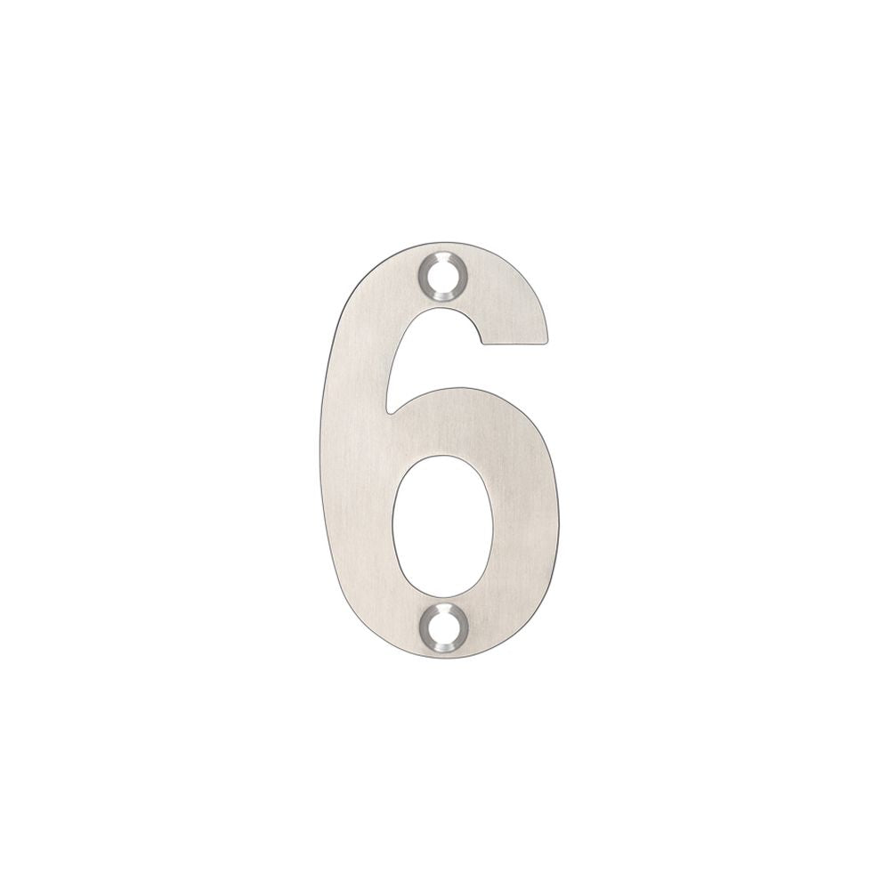 High quality image of the Zoo Hardware - Numerals - No 6 & 9 - 50mm - Stain Stainless Steel | Sku. zsn06ss | available to order from Trade Door Handles.