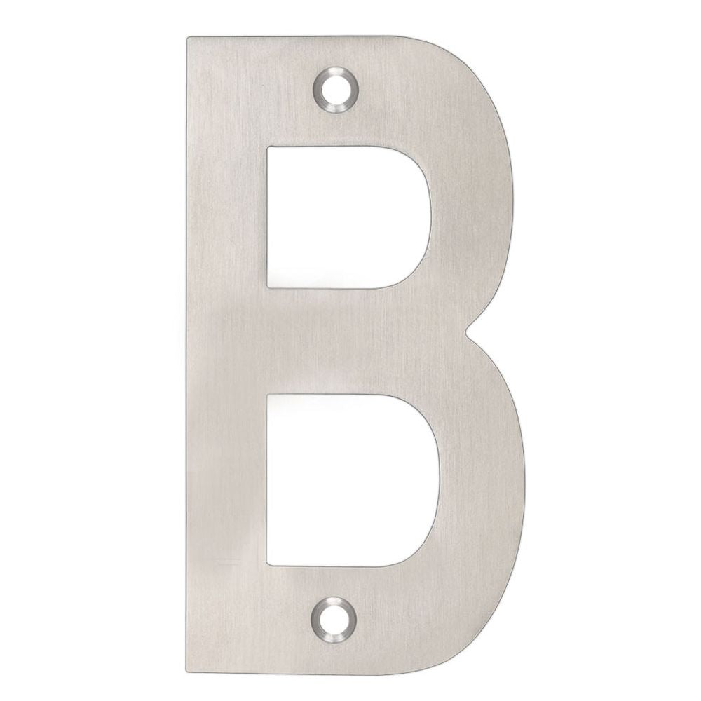 High quality image of the Zoo Hardware - Letter - B - 102mm - Stain Stainless Steel | Sku. zsnbss | available to order from Trade Door Handles.