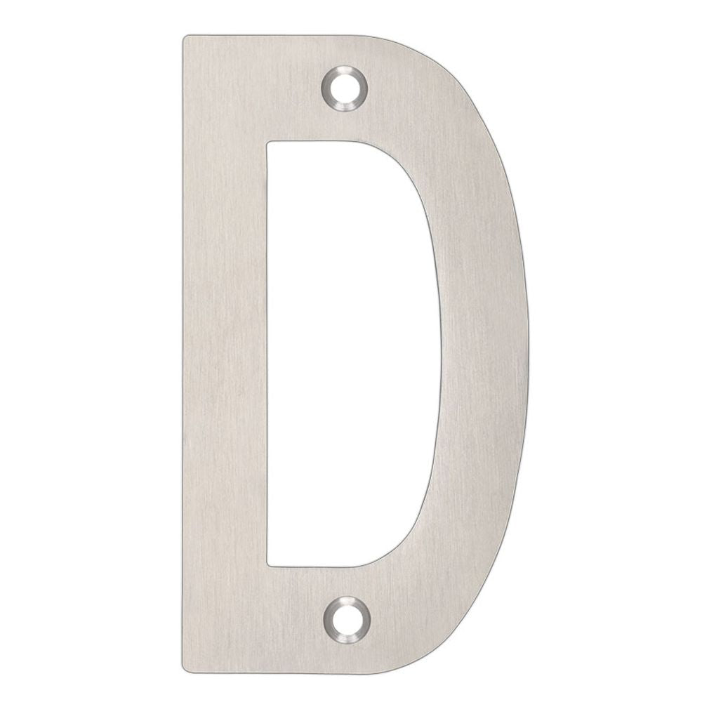 High quality image of the Zoo Hardware - Letter - D - 102mm - Stain Stainless Steel | Sku. zsndss | available to order from Trade Door Handles.