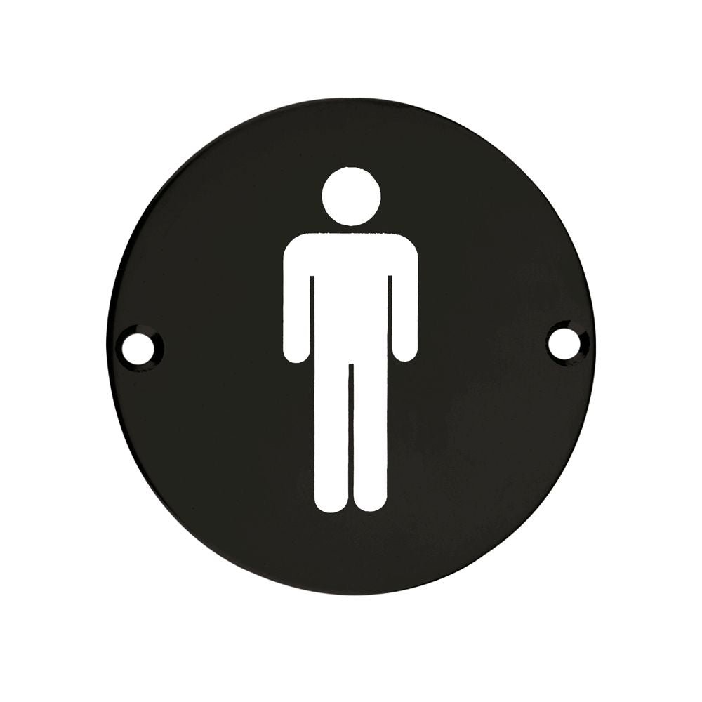High quality image of the Zoo Hardware - Sex Symbol - Male - 76mm Dia - Powder Coated Black | Sku. zss01-pcb | available to order from Trade Door Handles.