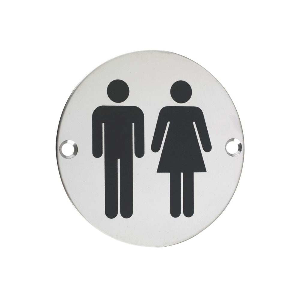 High quality image of the Zoo Hardware - Sex Symbol - Unisex - 76mm dia - Polished Stainless Steel | Sku. zss03ps | available to order from Trade Door Handles.