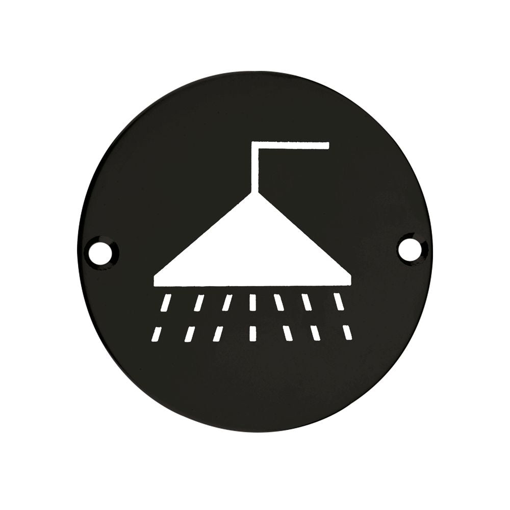 High quality image of the Zoo Hardware - Sex Symbol - Shower - 76mm Dia - Powder Coated Matt Black | Sku. zss04-pcb | available to order from Trade Door Handles.