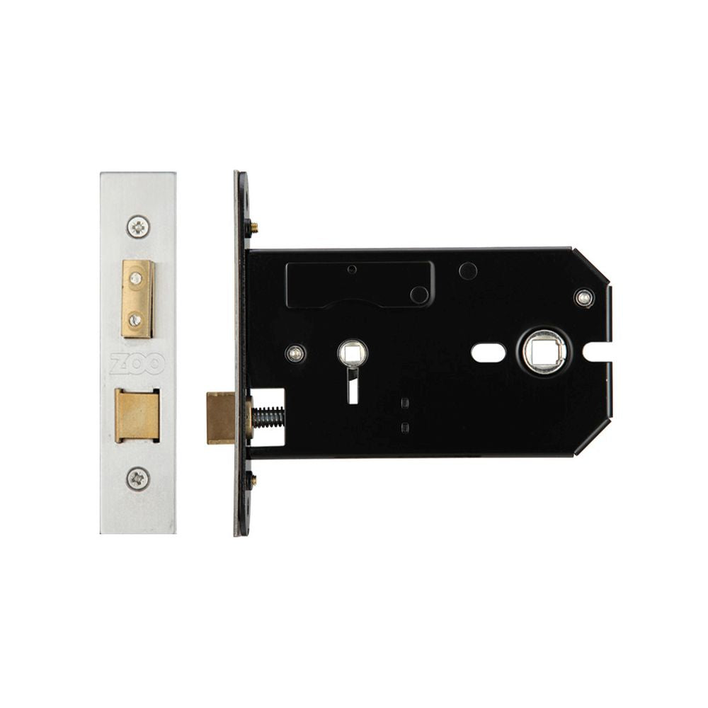 High quality image of the Zoo Hardware - Horizontal Lock - 127mm - Bathroom Version - Stain Stainless Steel | Sku. zukhb127ss | available to order from Trade Door Handles.