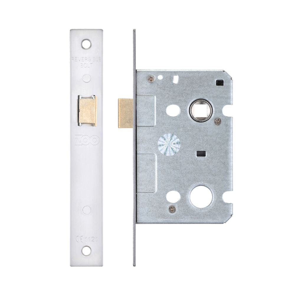 High quality image of the Zoo Hardware - Mortice Upright Latch, 64mm - Square, - Stain Stainless Steel | Sku. zulc64ss | available to order from Trade Door Handles.