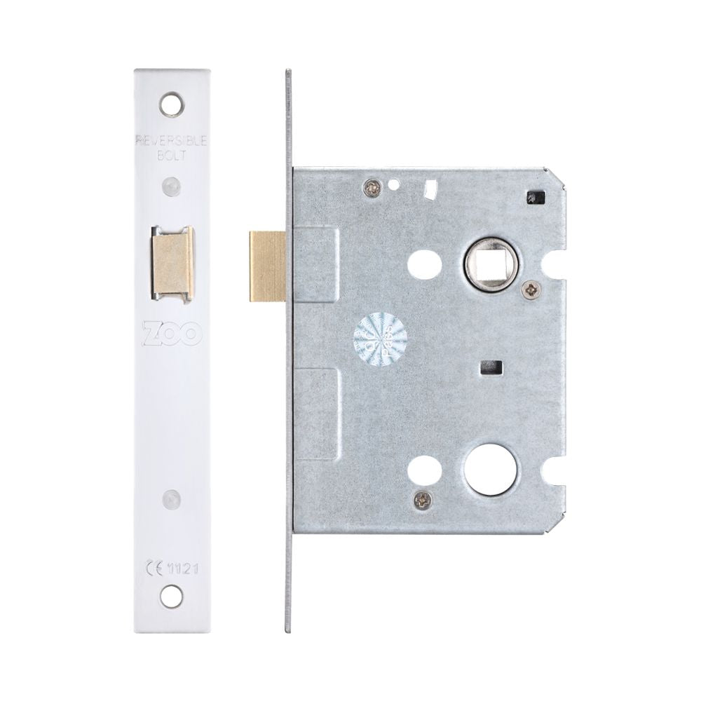 High quality image of the Zoo Hardware - Mortice Upright Latch, 76mm - Square - Polished Stainless Steel | Sku. zulc76ps | available to order from Trade Door Handles.