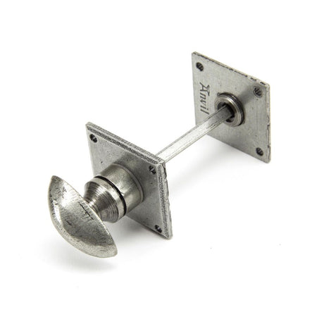 This is an image showing From The Anvil - Pewter Diamond Bathroom Thumbturn available from trade door handles, quick delivery and discounted prices