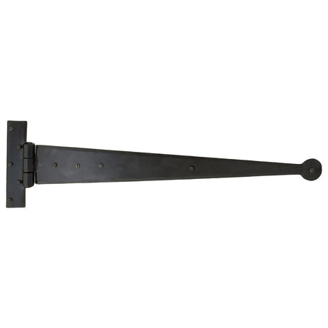 This is an image showing From The Anvil - Black 18" Penny End T Hinge (pair) available from trade door handles, quick delivery and discounted prices