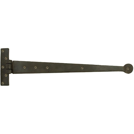This is an image showing From The Anvil - Beeswax 18" Penny End T Hinge (pair) available from trade door handles, quick delivery and discounted prices