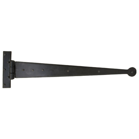This is an image showing From The Anvil - Black 22" Penny End T Hinge (pair) available from trade door handles, quick delivery and discounted prices
