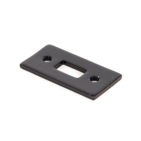 This is an image showing From The Anvil - Black Mortice Plate for 6" Cranked Bolt available from trade door handles, quick delivery and discounted prices